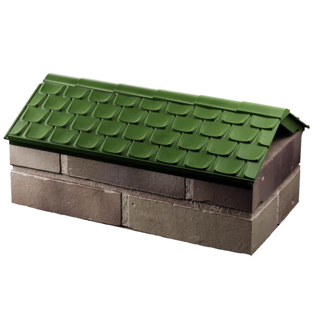 Парапет Zking Эльбрус Зеленый с посадкой на 1 кирпич (255мм) в Перми фото