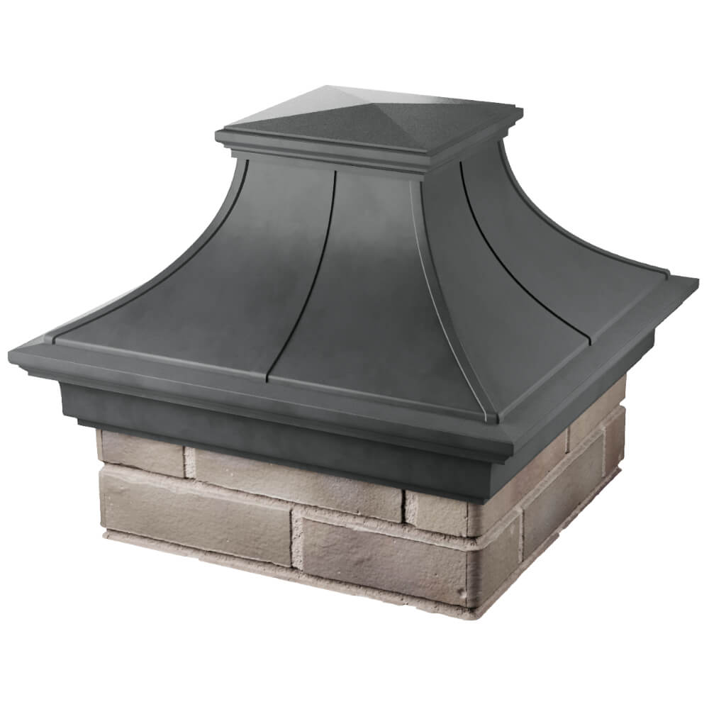 Колпак Zking Монблан Премиум Серый на столб 1.5х1.5 кирпича (385х385мм) в Перми фото