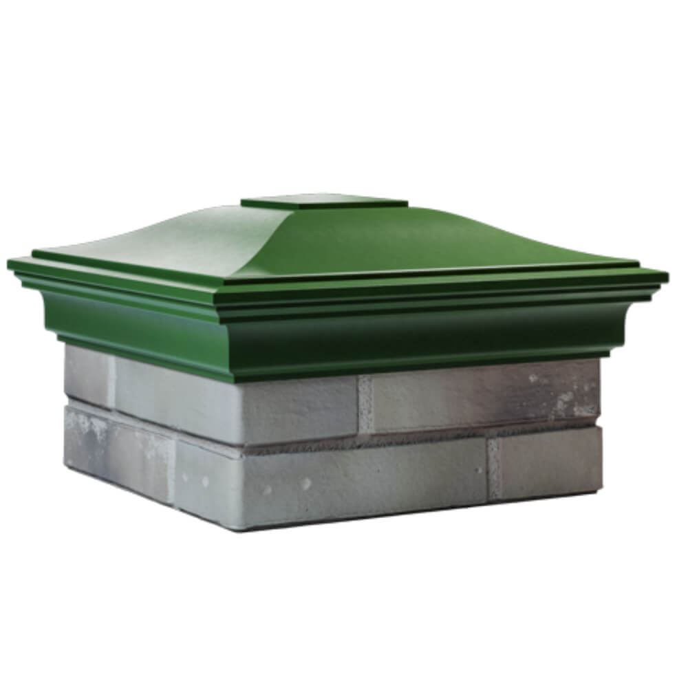 Колпак Zking Монблан Зеленый на столб 1.5х1.5 кирпича (385х385мм) в Перми фото