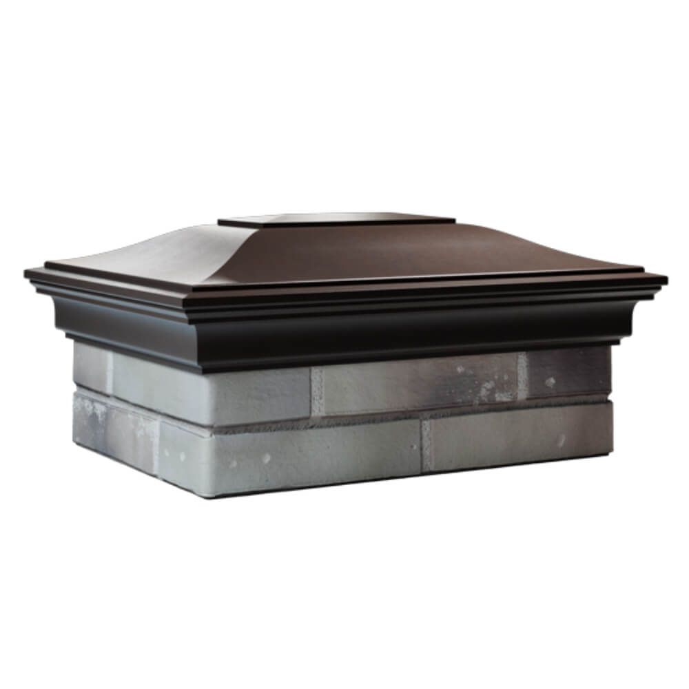 Колпак Zking Монблан Коричневый на столб 2х1.5 кирпича (515х385мм) в Перми фото