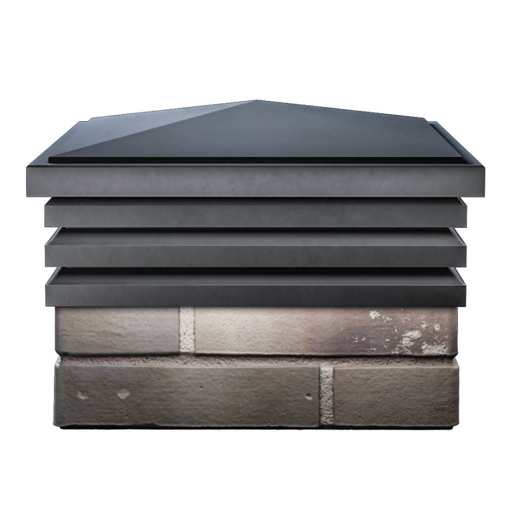 Колпак Zking Бона ХайТек Серый на столб 1.5х1.5 кирпича (385х385мм) Пермь фото