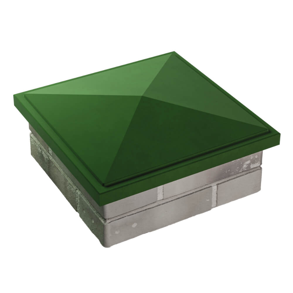 Колпак Zking БонаМоно Зеленый на столб 1.5х1.5 кирпича (385х385, 400х400мм) в Перми фото