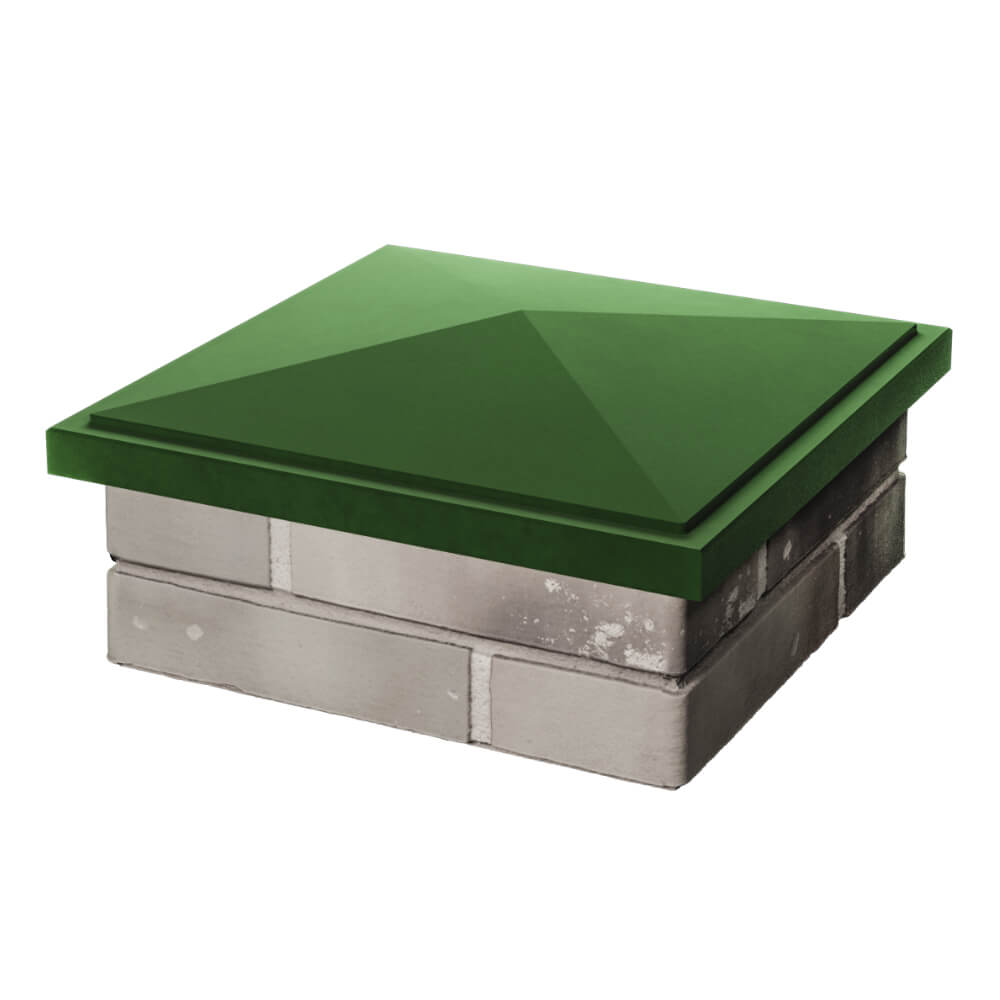 Колпак Zking БонаМоно Зеленый на столб 1.5х1.5 кирпича (385х385, 400х400мм) в Перми фото