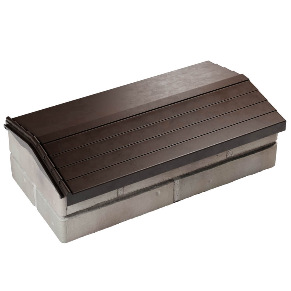 Парапет Zking Бона ХайТек Коричневый с посадкой на 1 кирпич (200/225/255мм) в Перми фото