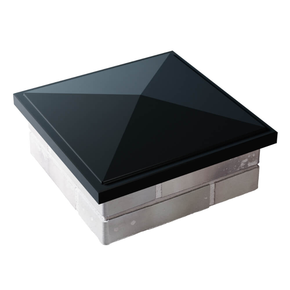 Колпак Zking БонаМоно Черный на столб 1.5х1.5 кирпича (385х385, 400х400мм) в Перми фото