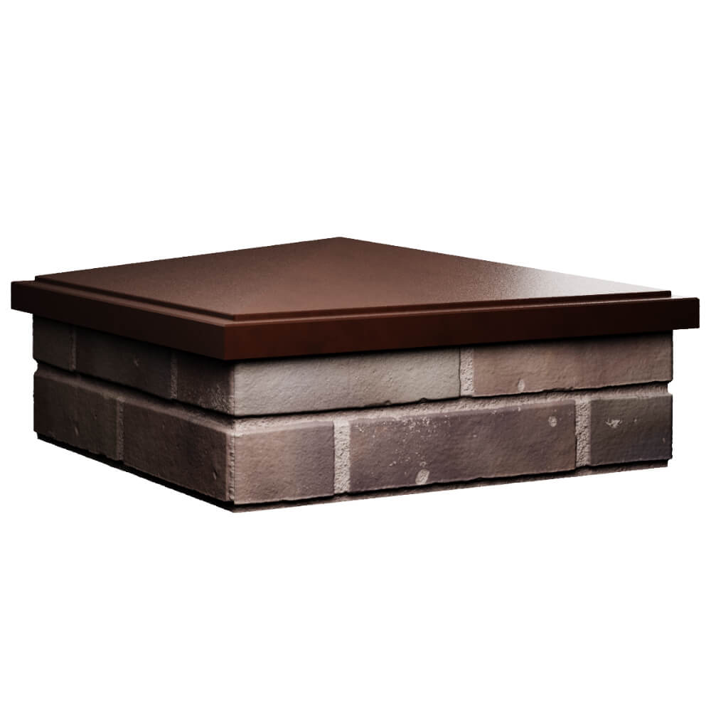 Колпак Zking БонаМоно Коричневый на столб 2х2 кирпича (515х515, 530х530мм) в Перми фото