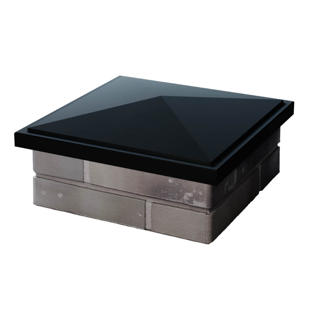 Колпак Zking БонаМоно Черный на столб 1.5х1.5 кирпича (385х385, 400х400мм) в Перми фото