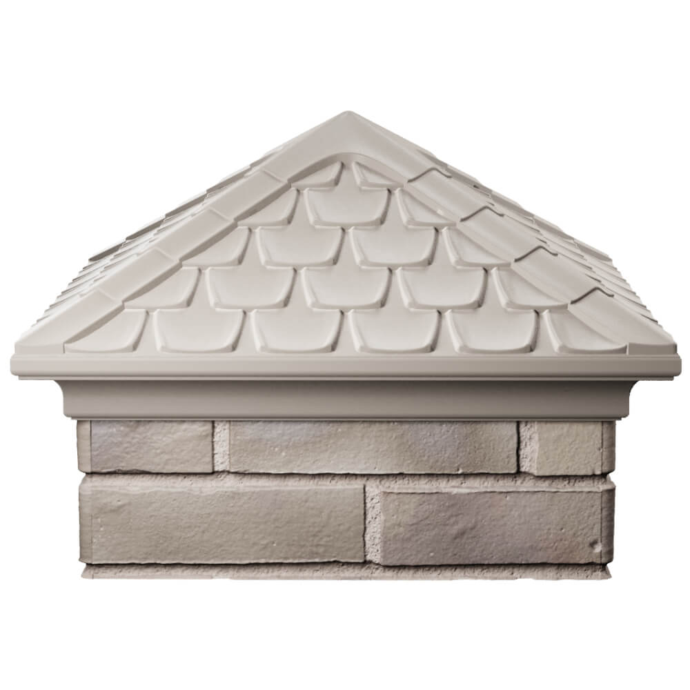 Колпак Zking Эльбрус Бежевый на столб 1.5х1.5 кирпича (385х385мм) Пермь фото