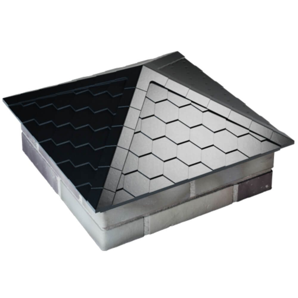 Колпак Zking Эверест Черный на столб 2х2 кирпича (535х535мм) Пермь фото