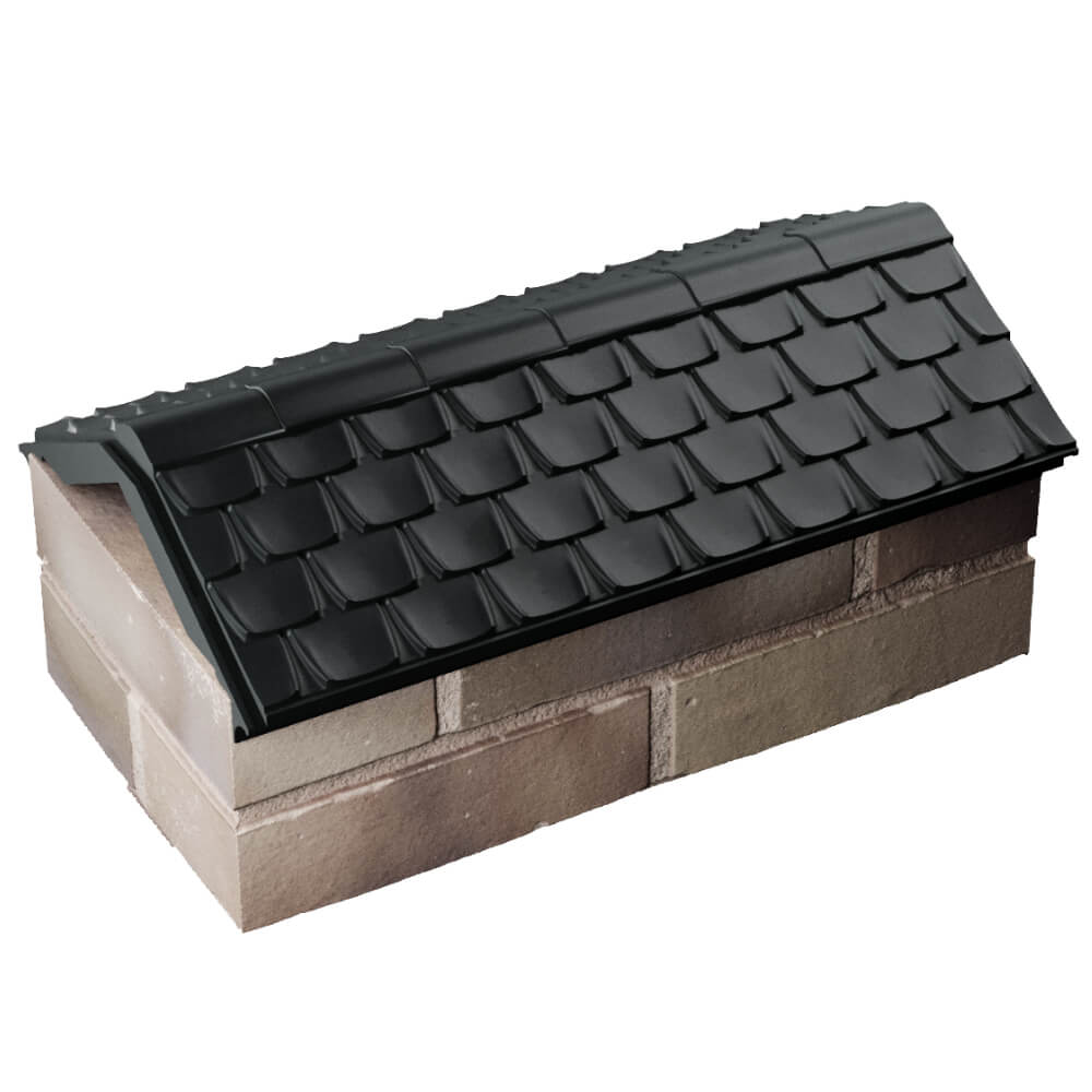 Парапет Zking Эльбрус Черный с посадкой на 1 кирпич (255мм) в Перми фото