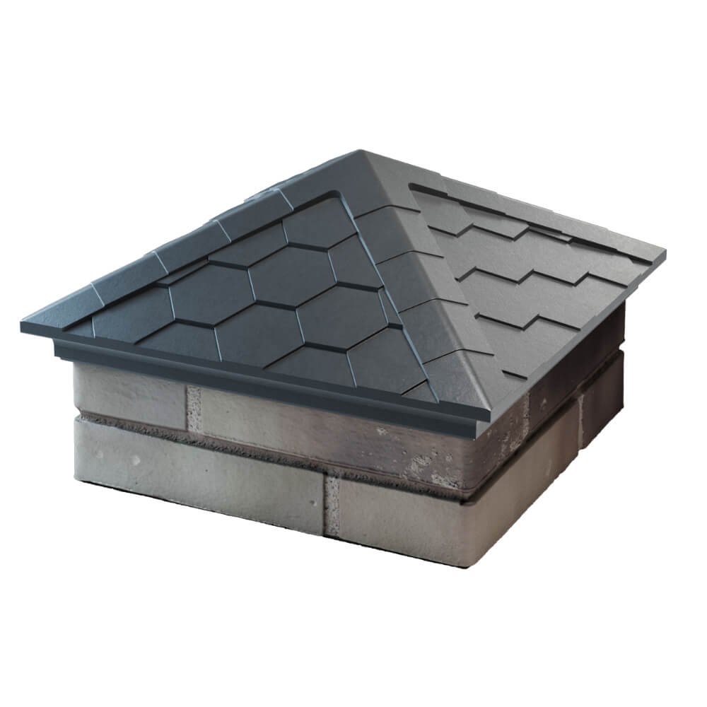 Колпак Zking Эверест Серый на столб 1.5х1.5 кирпича (390х390мм) в Перми фото