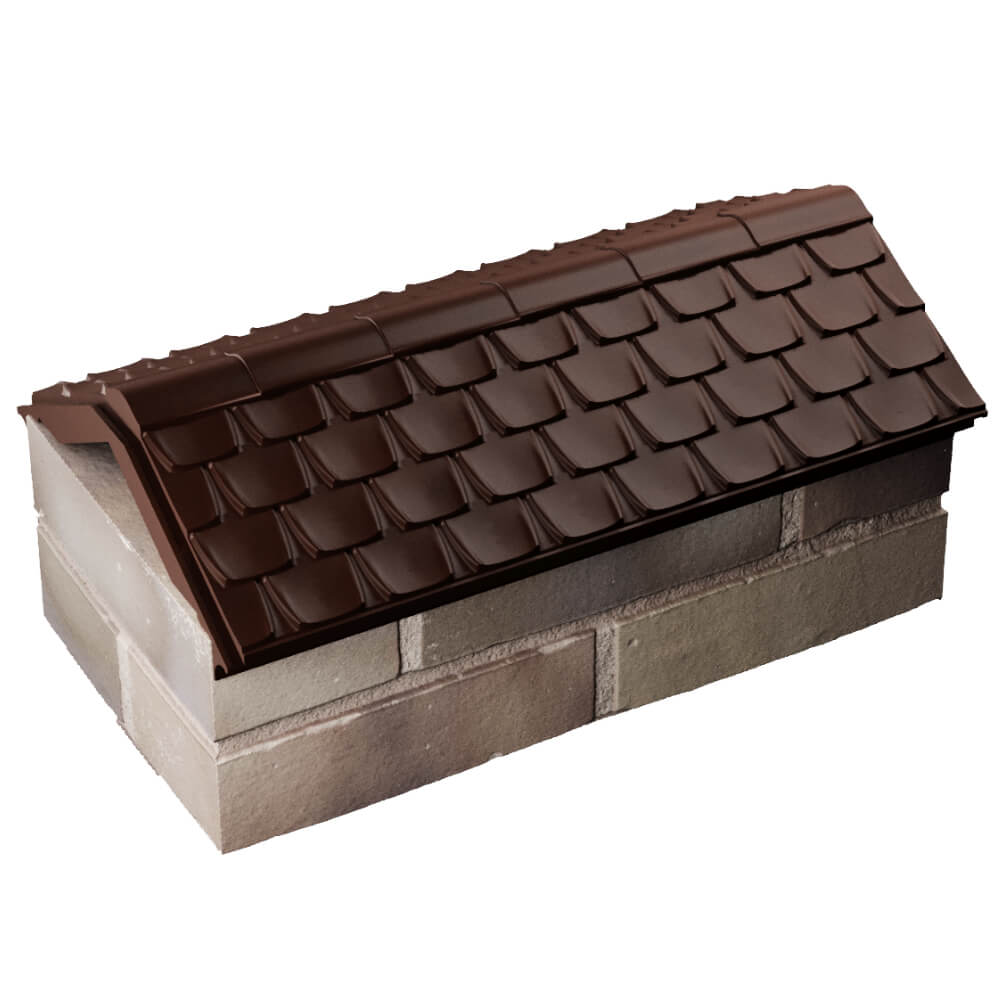 Парапет Zking Эльбрус Коричневый с посадкой на 1 кирпич (255мм) в Перми фото