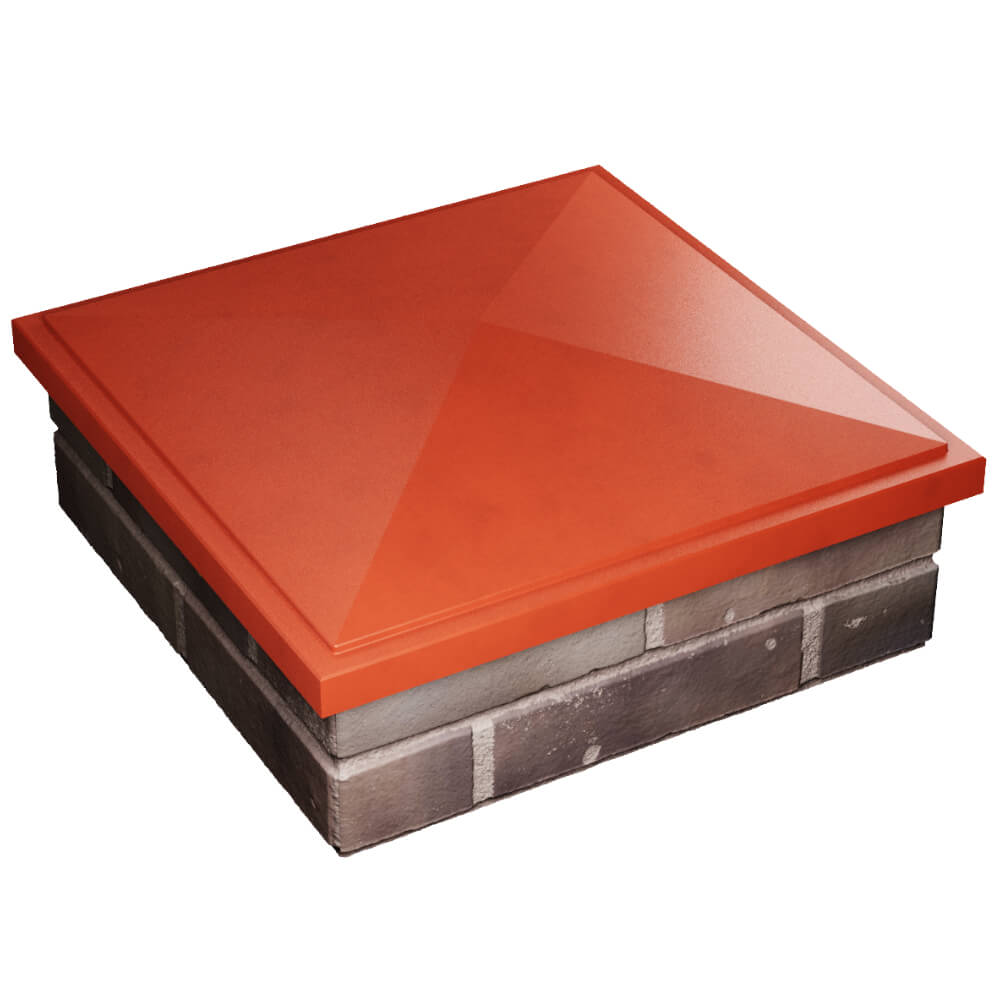 Колпак Zking БонаМоно Красный на столб 2х2 кирпича (515х515, 530х530мм) в Перми фото