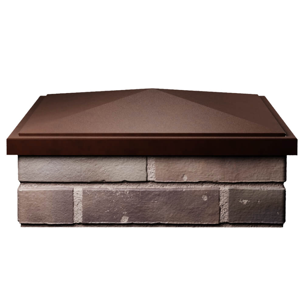 Колпак Zking БонаМоно Коричневый на столб 2х2 кирпича (515х515, 530х530мм) Пермь фото
