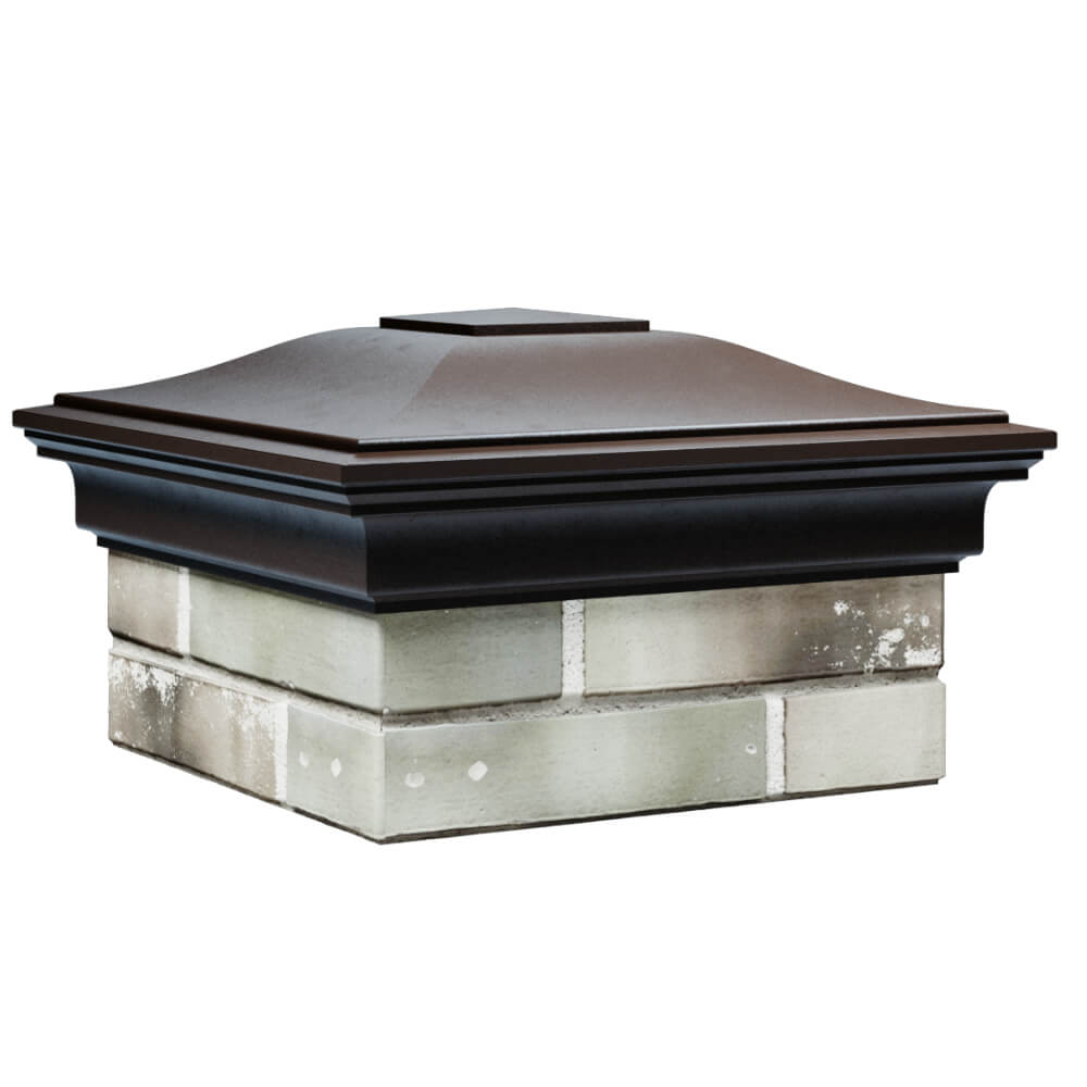 Колпак Zking Монблан Коричневый на столб 1.5х1.5 кирпича (385х385мм) в Перми фото