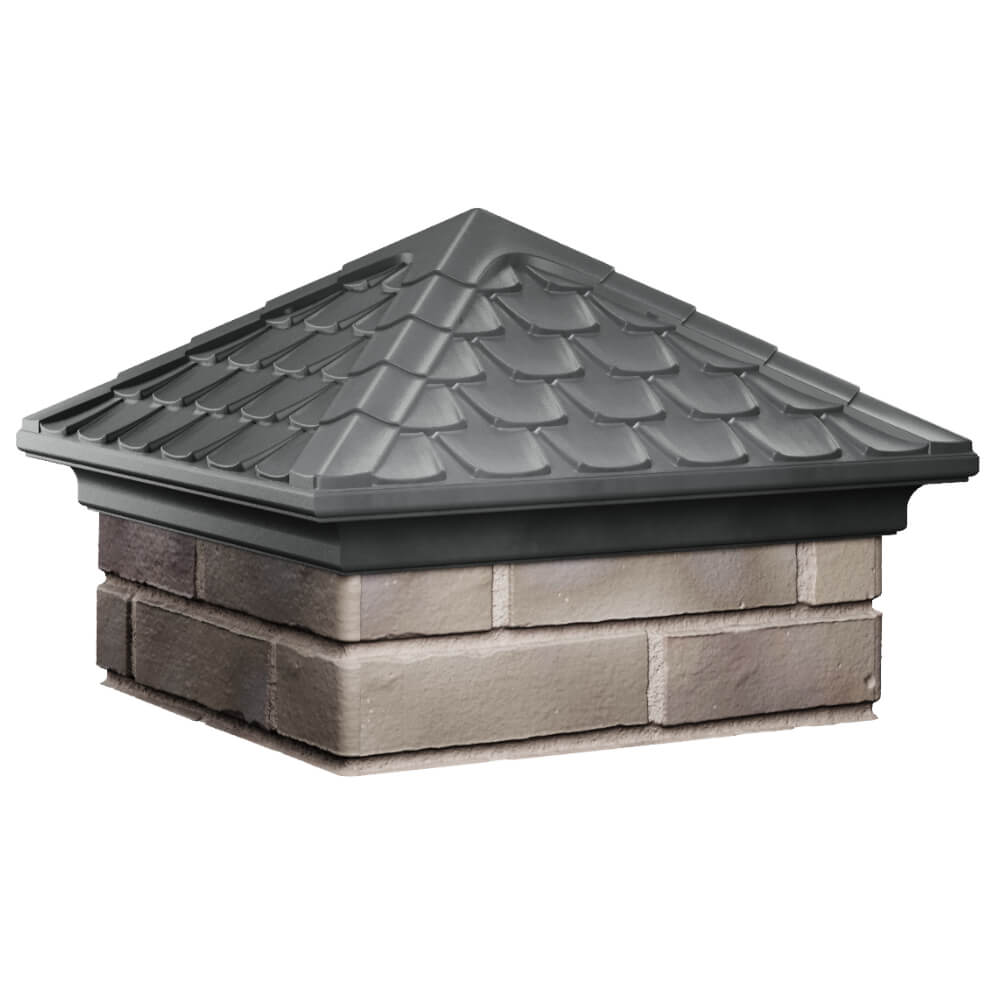 Колпак Zking Эльбрус Серый на столб 1.5х1.5 кирпича (385х385мм) в Перми фото