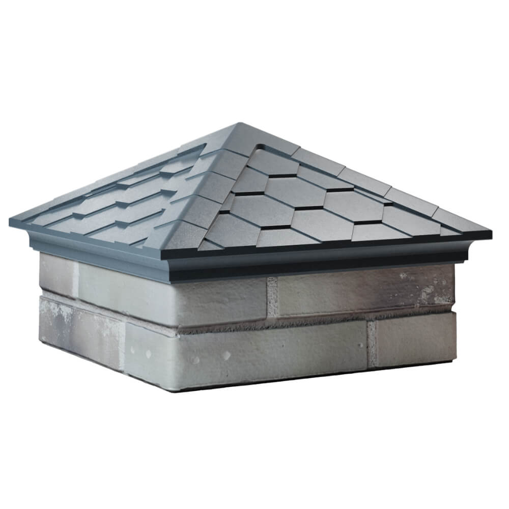 Колпак Zking Эверест Серый на столб 1.5х1.5 кирпича (390х390мм) в Перми фото