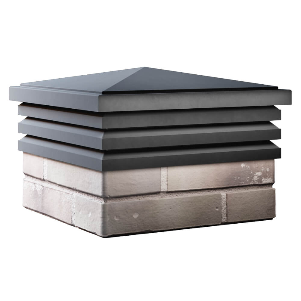 Колпак Zking Бона ХайТек Серый на столб 1.5х1.5 кирпича (385х385мм) в Перми фото