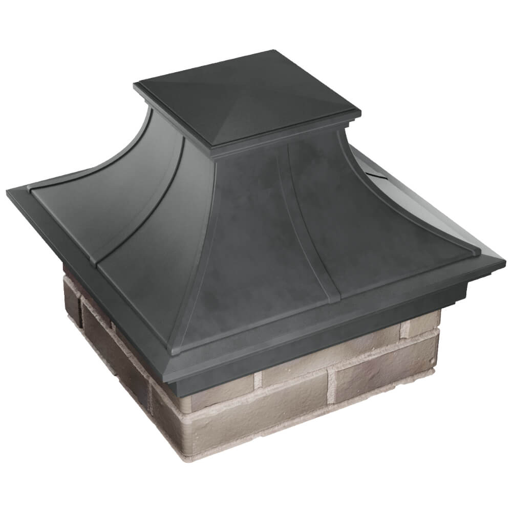 Колпак Zking Монблан Премиум Серый на столб 1.5х1.5 кирпича (385х385мм) в Перми фото