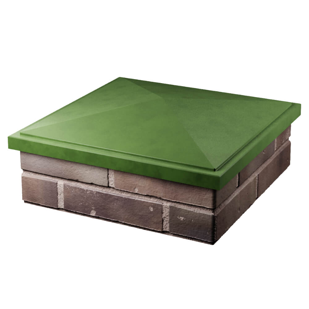 Колпак Zking БонаМоно Зеленый на столб 2х2 кирпича (515х515, 530х530мм) в Перми фото