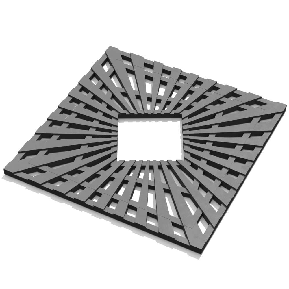 Приствольная решетка для дерева ZKING ATMOSPHERE 1.2х1.2м Серая в Перми фото