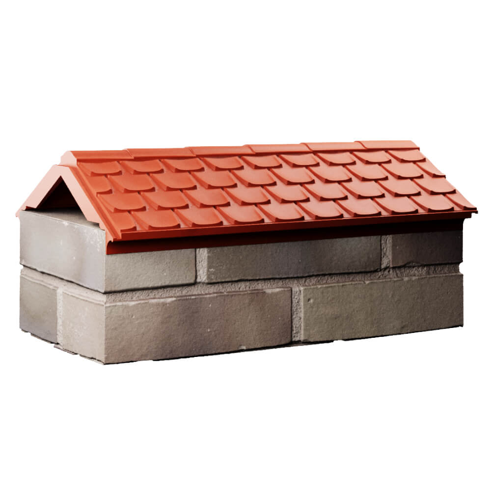Парапет Zking Эльбрус Красный с посадкой на 1 кирпич (255мм) Пермь фото