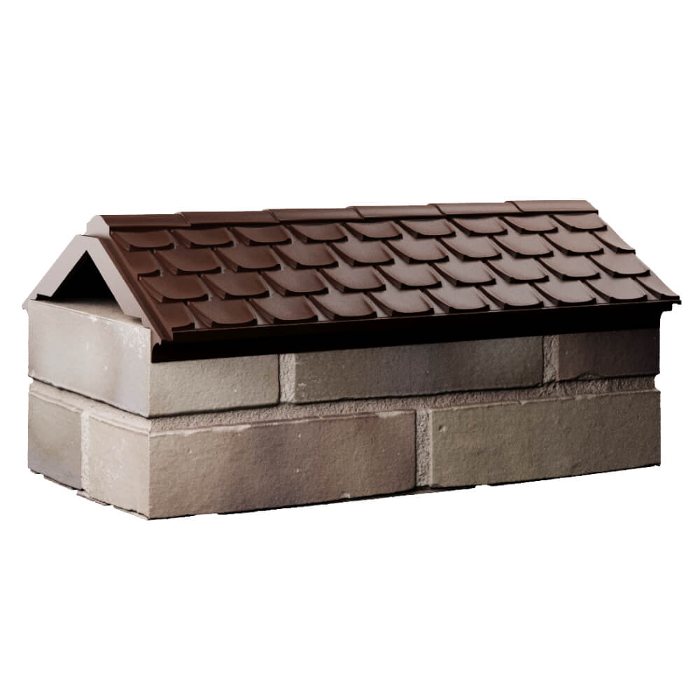 Парапет Zking Эльбрус Коричневый с посадкой на 1 кирпич (255мм) Пермь фото