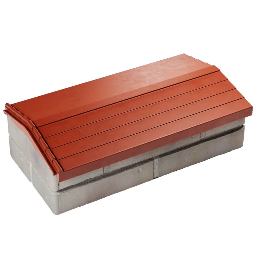 Парапет Zking Бона ХайТек Красный с посадкой на 1 кирпич (200/225/255мм) в Перми фото