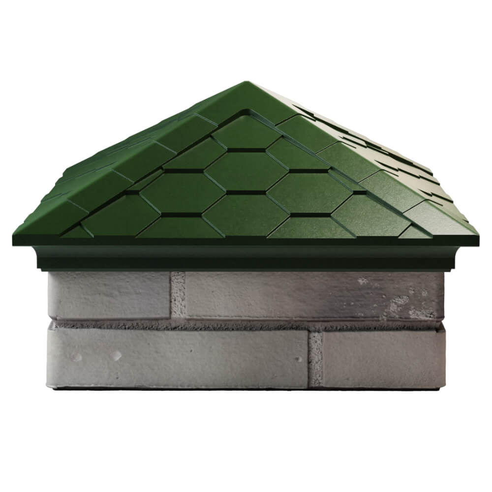 Колпак Zking Эверест Зеленый на столб 1.5х1.5 кирпича (390х390мм) Пермь фото